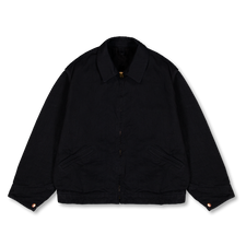 COMOLI Black Denim Zip Short Jacket - Black