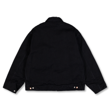 COMOLI Black Denim Zip Short Jacket Black | Nitty Gritty
