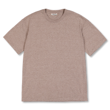 Auralee Seamless Crew Neck Tee - Top Brown