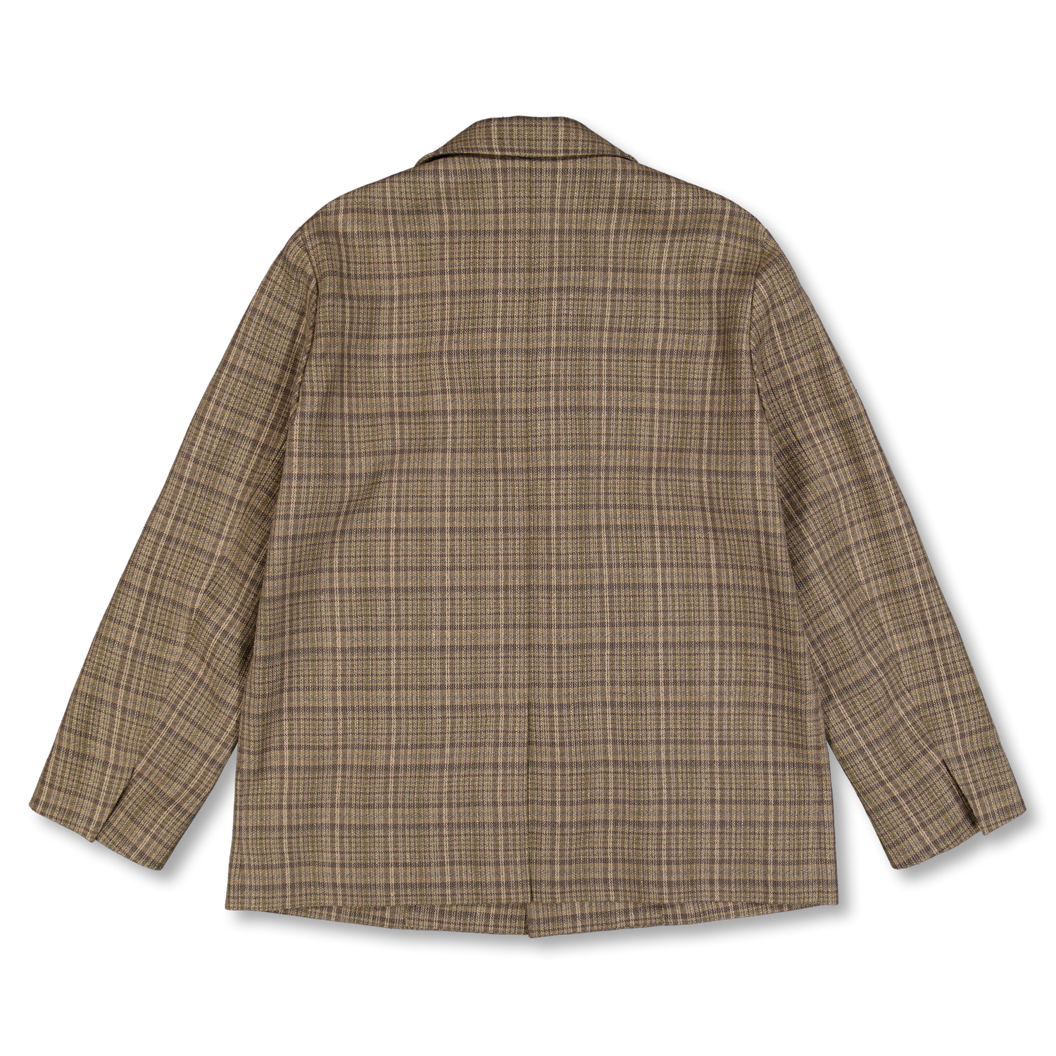 Auralee Silk Linen Nep Check Jacket Dark Brown Check | Nitty Gritty