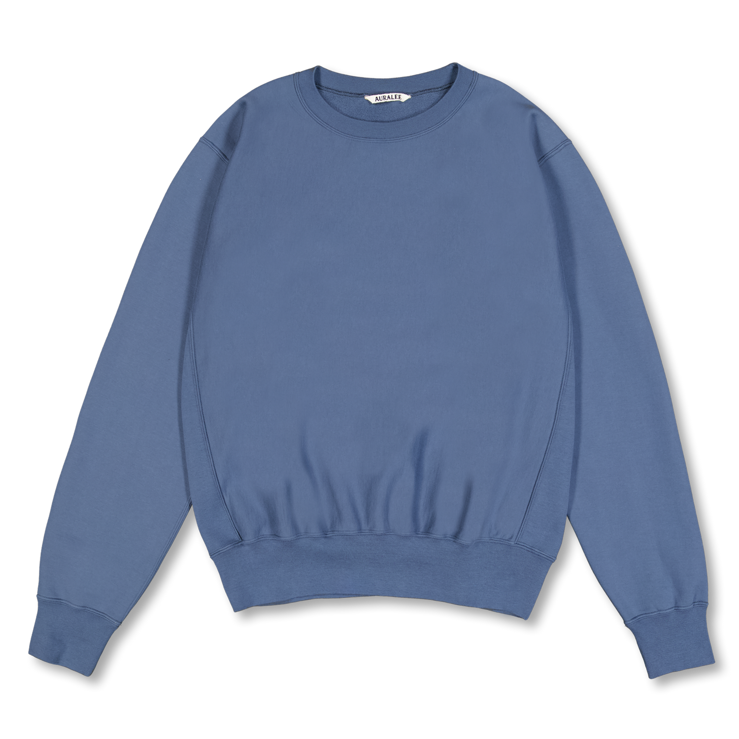 Auralee Elastic High Gauge Sweat P/O Dusty Blue | Nitty Gritty