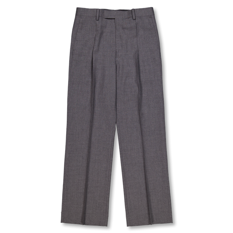 Auralee Summer Twist Cashmere Pora Slacks Top Charcoal Gray