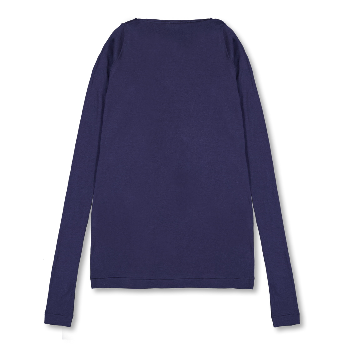 Auralee Super High Gauge Sheer Rib Boat Neck L/S Tee Navy | Nitty