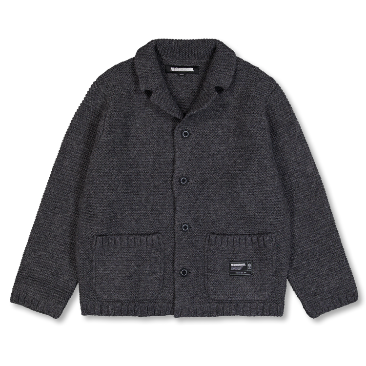 Neighborhood Shetland Knit Jacket Charcoal | Nitty Gritty