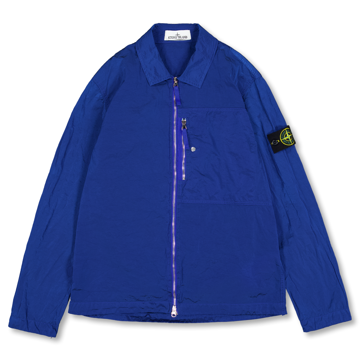 Stone Island Nylon Metal Overshirt 1200038 Bright Blue | Nitty Gritty