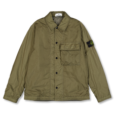 Stone Island Crinkle Reps Overshirt 1200002 - Military Green