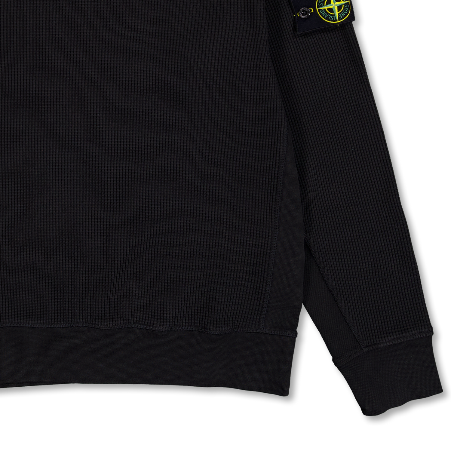 Stone Island Waffle Sweatshirt - 6100056 Black | Nitty Gritty