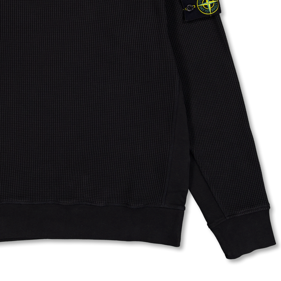 Stone Island Waffle Sweatshirt - 6100056 Black | Nitty Gritty