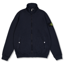 Stone Island Garment Dyed Zip Up Sweatshirt 6100033 - Navy Blue