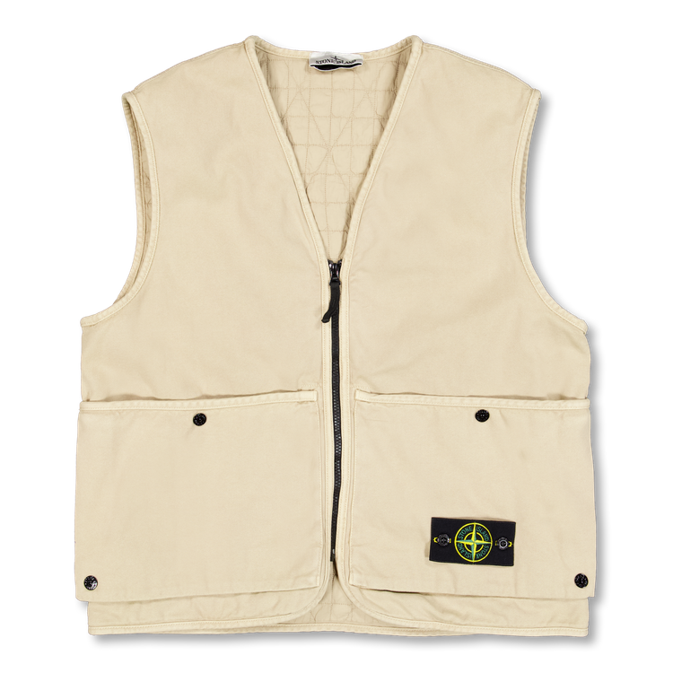 Stone Island Garment Dyed Panama Cotton Vest 6100007 Desert