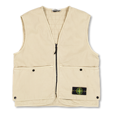 Stone Island Garment Dyed Panama Cotton Vest 6100007 - Desert