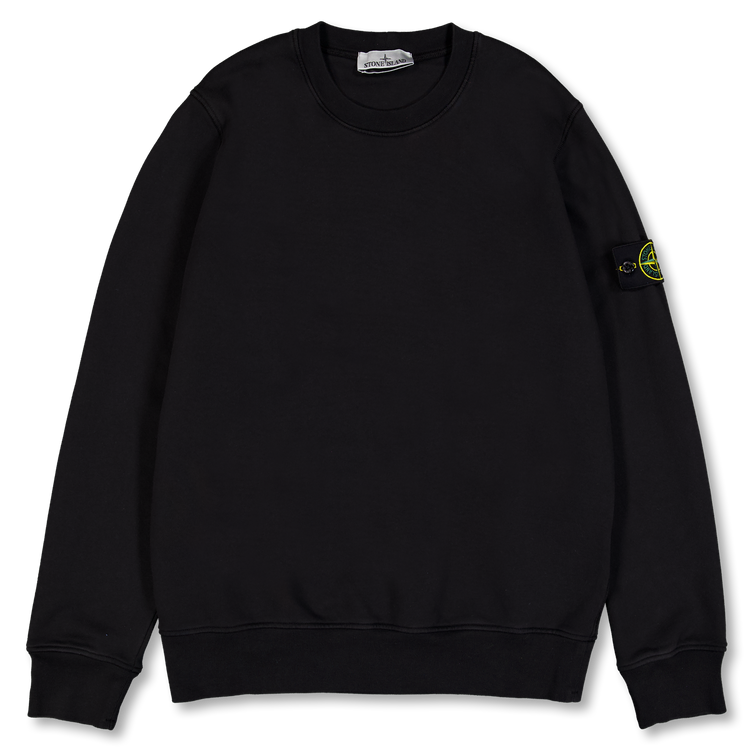 Stone Island Organic Cotton Fleece Sweatshirt - 6100060 Black