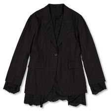 Our Legacy Reversible Drip Blazer - Soot Black Techflax