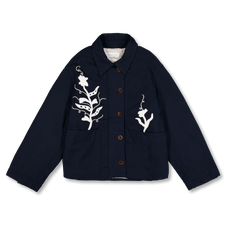 Toast                                              Applique Pea Shoot Jacket - Dark Denim
