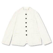 Toast                                              Garment Dyed Cotton Linen Neat Jacket - Parchment