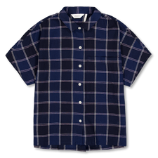 Toast                                              Market Check Cotton Linen Shirt - Denim Blue
