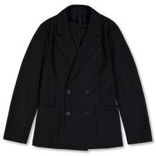 Harris Wharf London Double Breasted Peak Lapel Blazer Honeycomb - Black