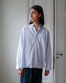 Nitty Gritty® Worldwide Pencil Striped Cotton Shirt - White/Blue