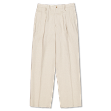 Kaptain Sunshine Shoecut Slacks Linen Silk Mesh - Ash Grey