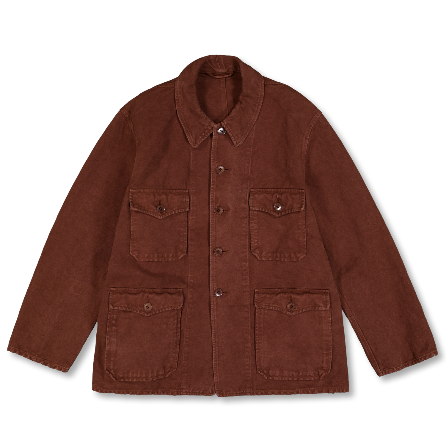 Kaptain Sunshine Cotton Hemp Hunt Jacket Heavy Oxford Brown