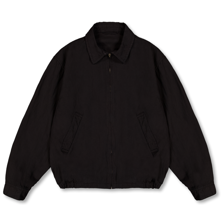 Kaptain Sunshine Gaba. Zip Blouson Finx Linen Voile Gabadine Black