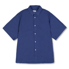 Kaptain Sunshine Plain SS Shirt Super Light Cotton Gauze - Indigo