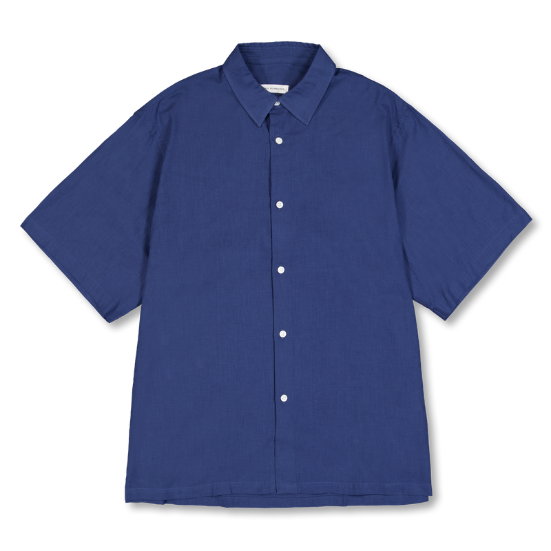 Kaptain Sunshine Plain SS Shirt Super Light Cotton Gauze Indigo