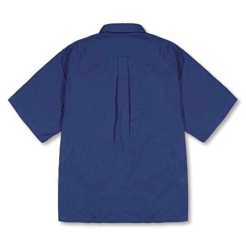 Kaptain Sunshine Plain SS Shirt Super Light Cotton Gauze Indigo
