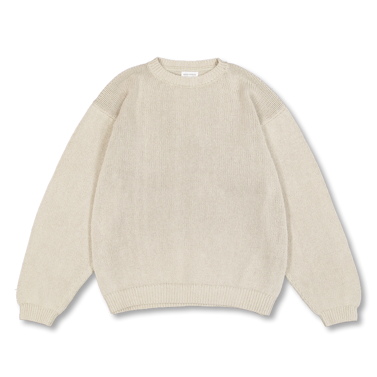 Cotton Washi Hand Frame P/O （ASH GREY） Kaptain Sunshine Cotton Washi Hand Frame P/O Knit Ash Grey | Nitty