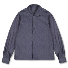 Conkers Night Shirt Striped Cotton - Navy