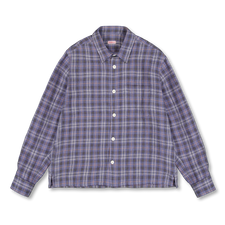 Conkers Relaxed Farmer Shirt Irish Linen - Sloe