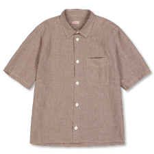 Conkers Relaxed Farmer Shirt Short Sleeve - Straw