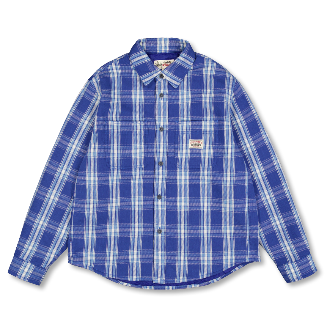 Stüssy Lau Plaid Shirt Jacket Blue | Nitty Gritty