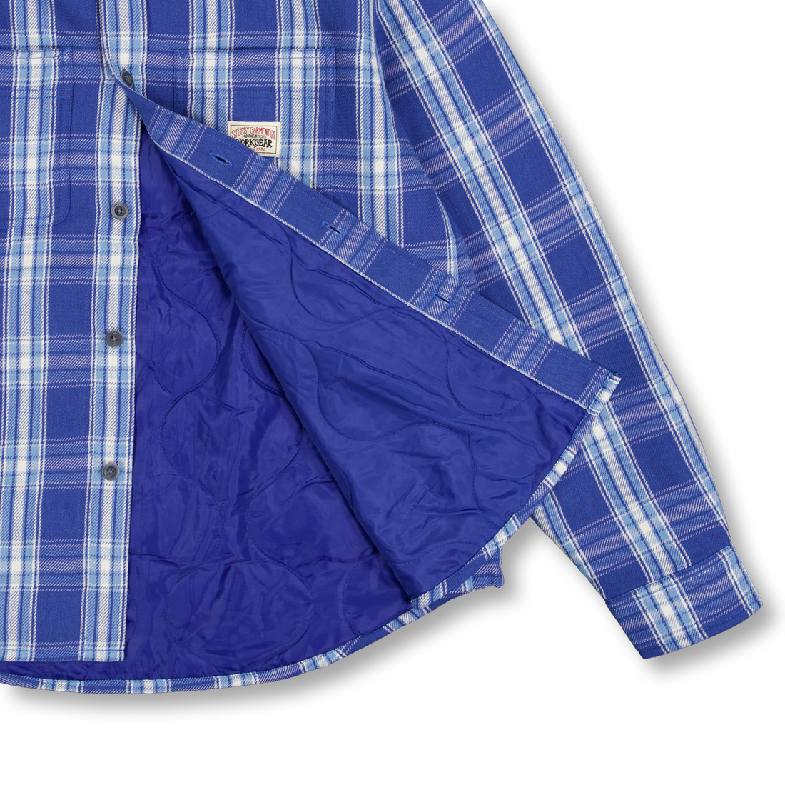 Stüssy Lau Plaid Shirt Jacket Blue | Nitty Gritty