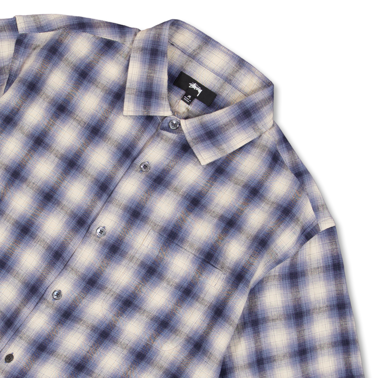 Stüssy Liam SS Plaid Shirt Blue | Nitty Gritty