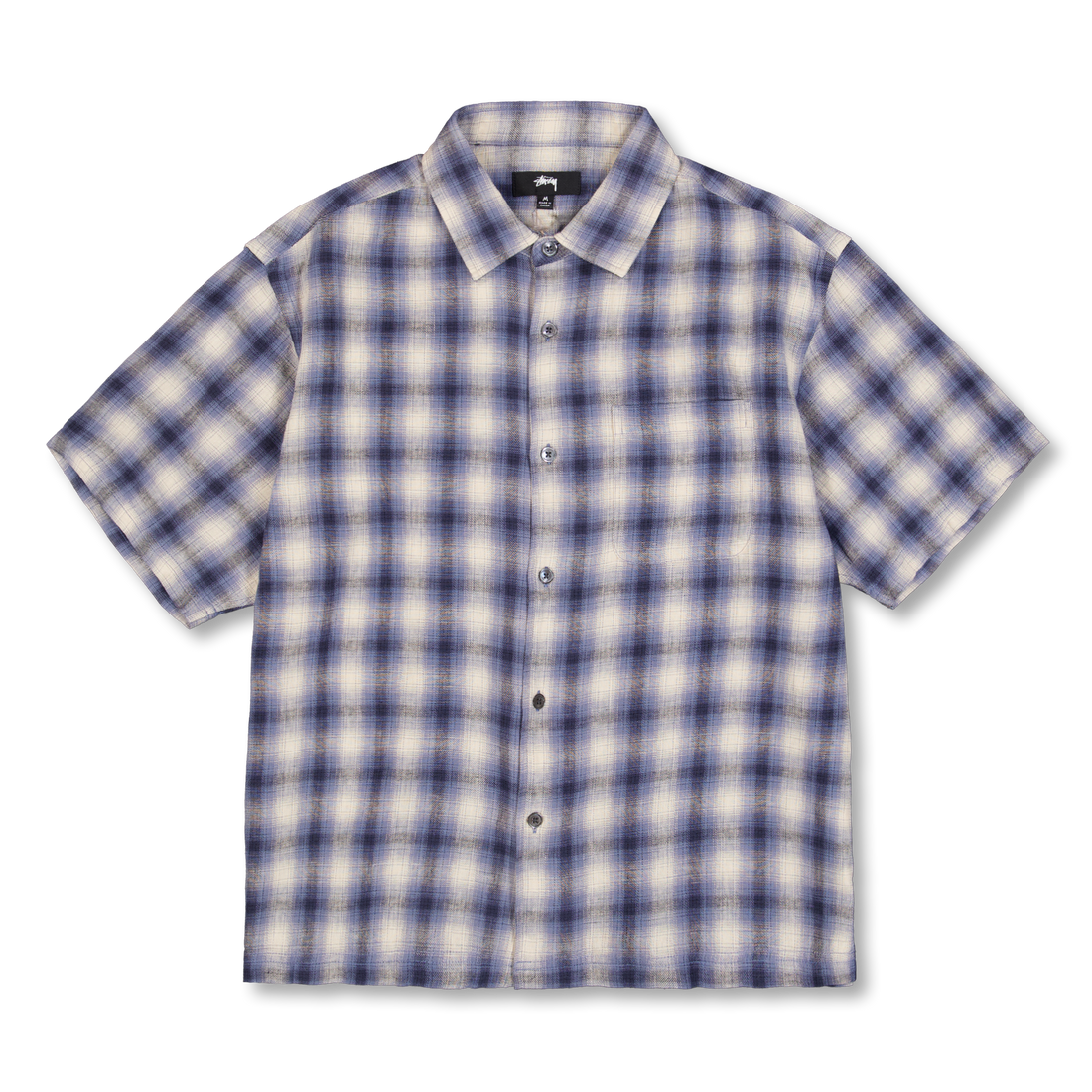 Stüssy Liam SS Plaid Shirt Blue | Nitty Gritty