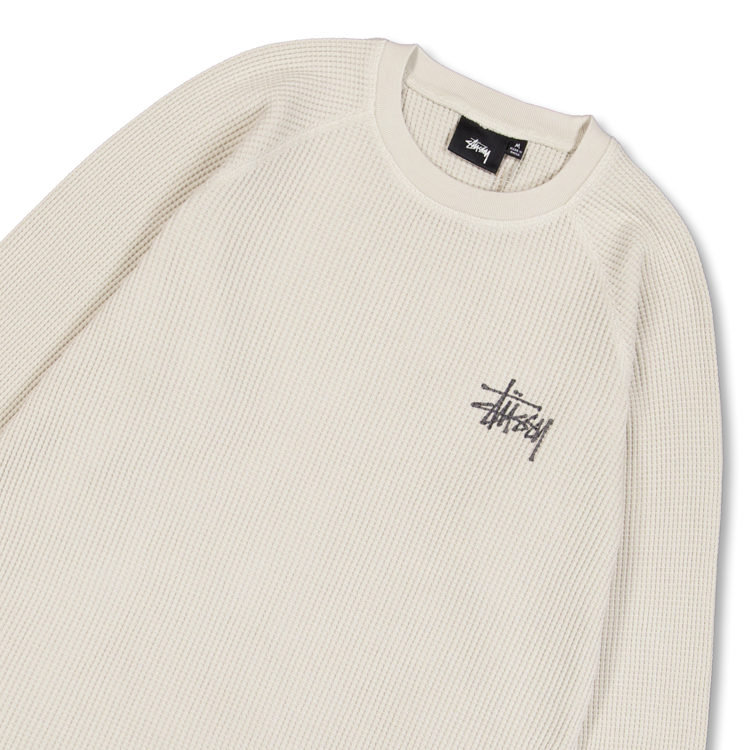 Stüssy Raglan Thermal Basic Stock Bone | Nitty Gritty