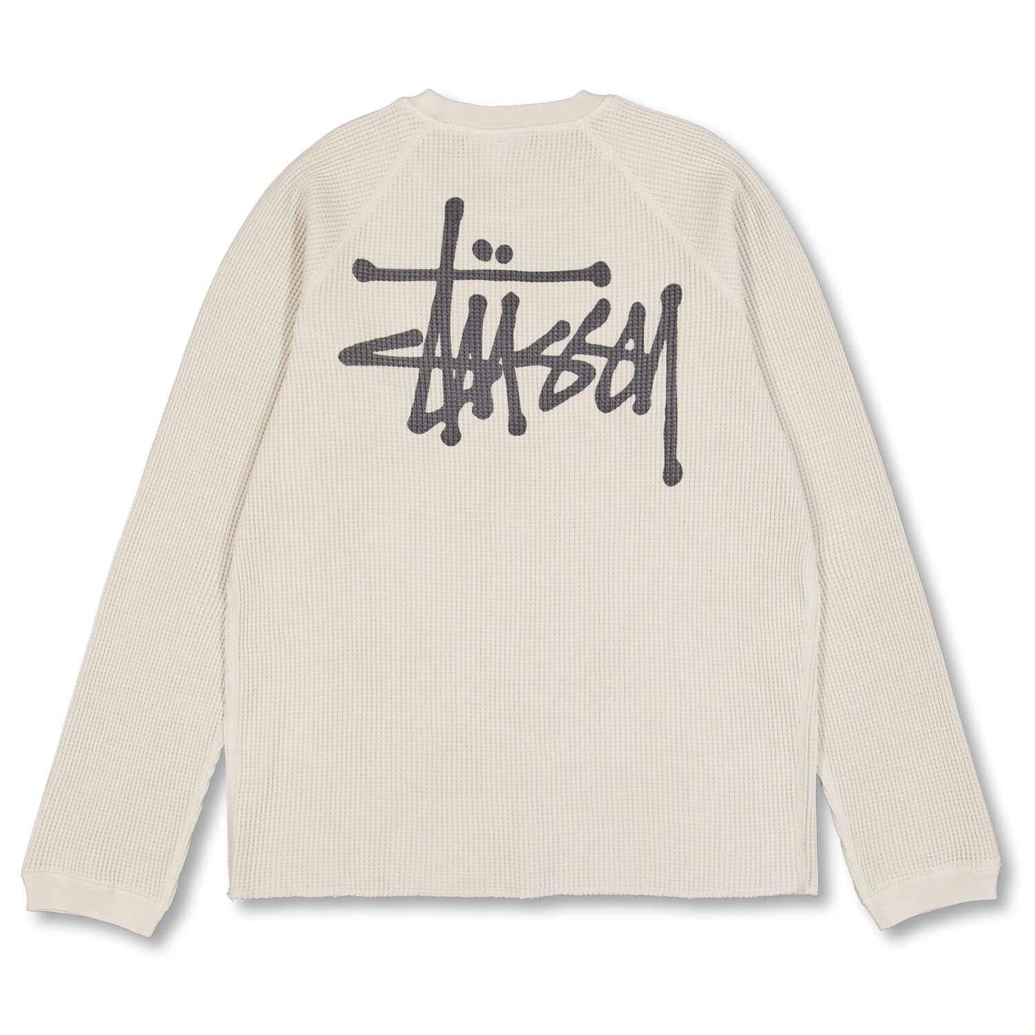 Stüssy Raglan Thermal Basic Stock Bone | Nitty Gritty