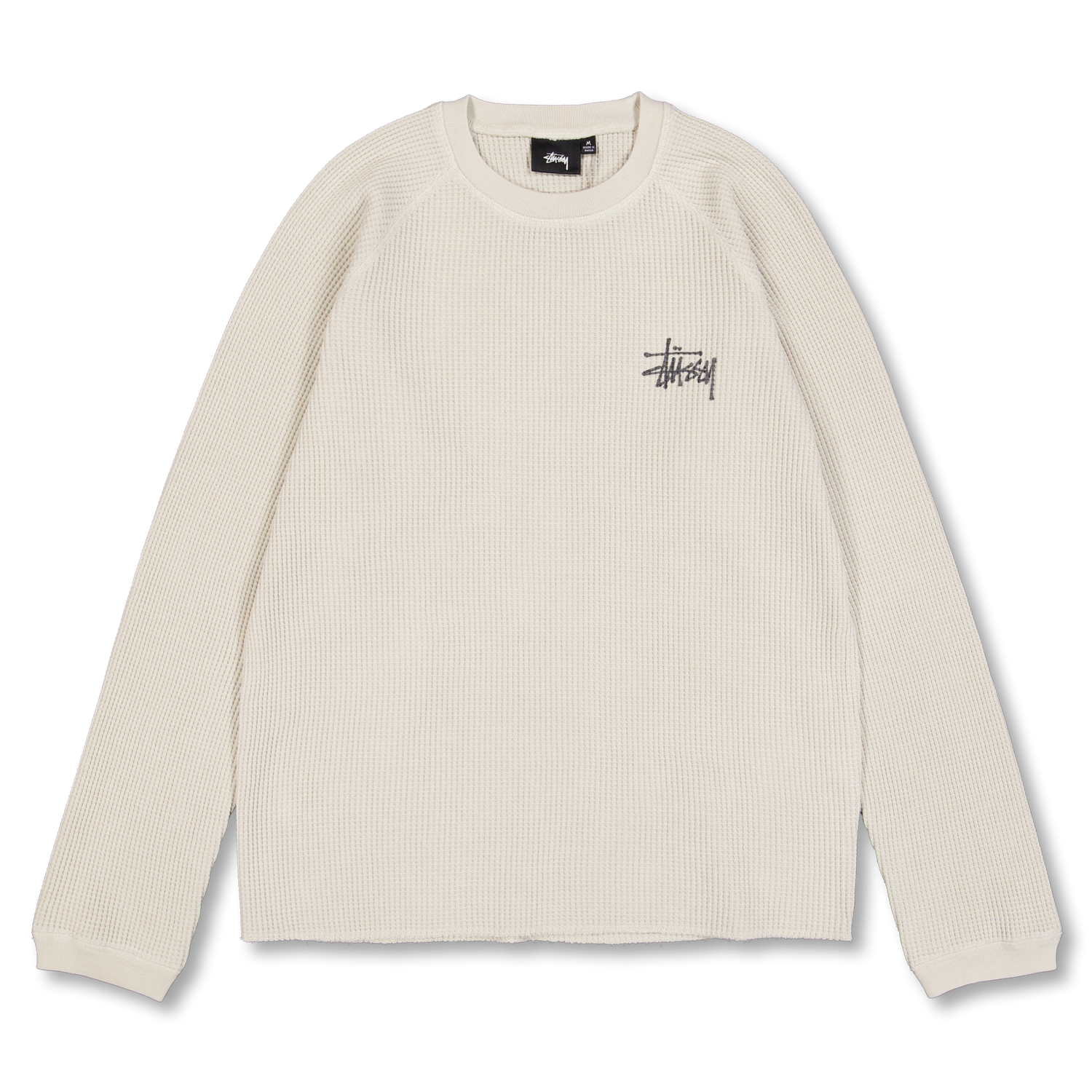 Stüssy Raglan Thermal Basic Stock Bone | Nitty Gritty