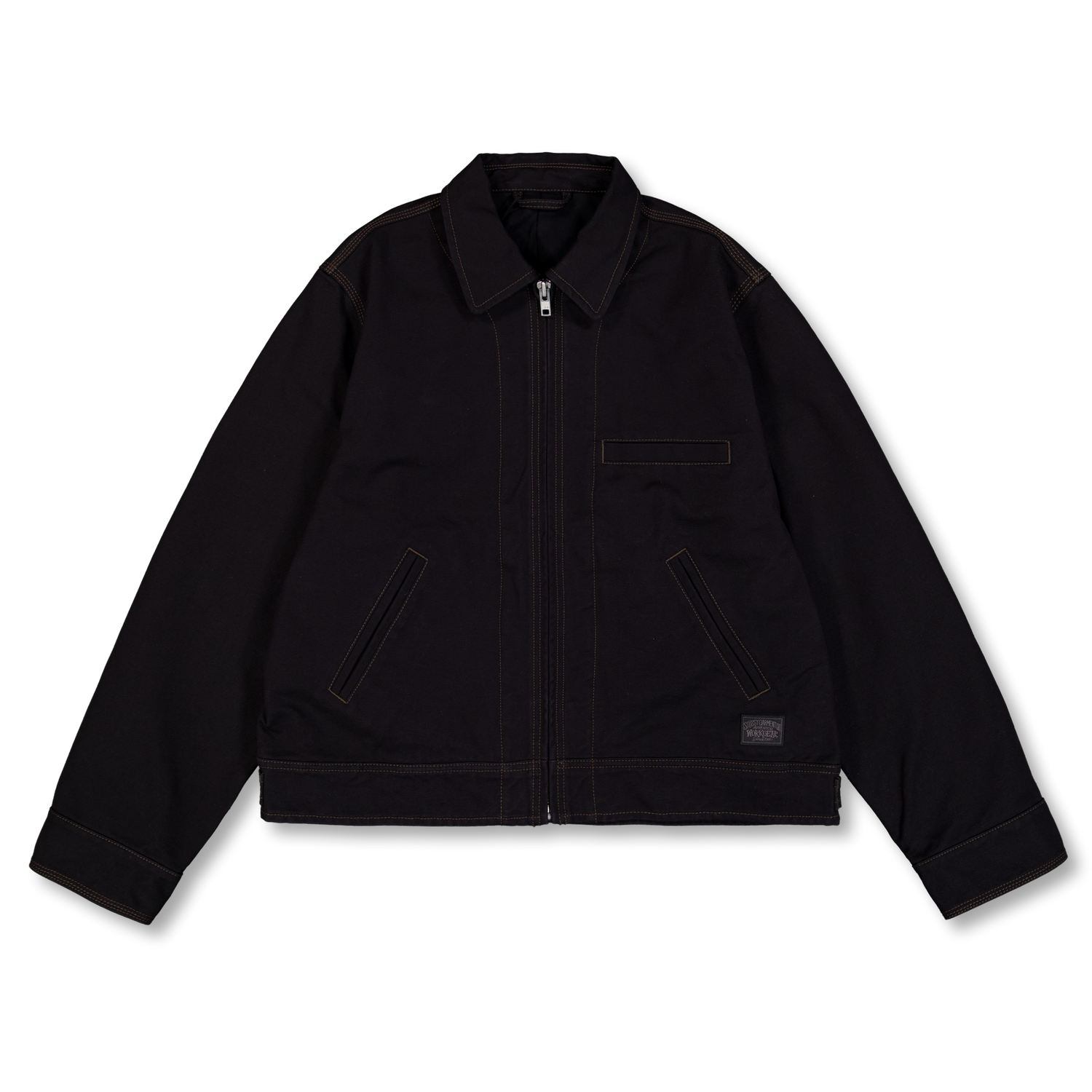 Stüssy Work Jacket Collared Black | Nitty Gritty