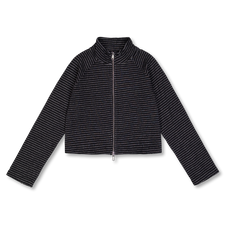 mfpen Cropped Leisure Zip Up - Black Experienced Check