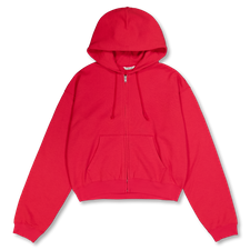 Auralee High Twist Light Sweat Zip Parka - Red