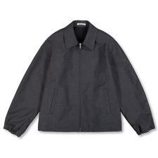 Auralee Bonded Tropical Wool Zip Blouson - Top Charcoal