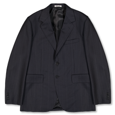 Auralee Bluefaced Wool Jacket - Charcoal Navy