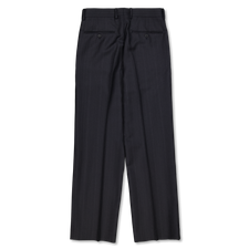 Auralee Bluefaced Wool Two-Tucked Slacks Charcoal Navy | Nitty Gritty