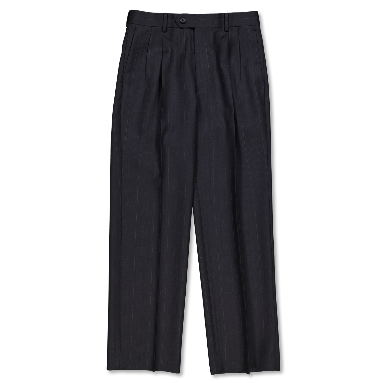 Auralee Bluefaced Wool Two-Tucked Slacks Charcoal Navy | Nitty Gritty