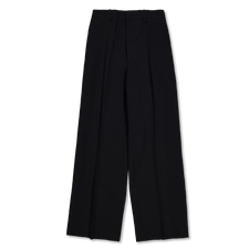 Auralee High-Twist Wool Linen Twill Slacks - Black