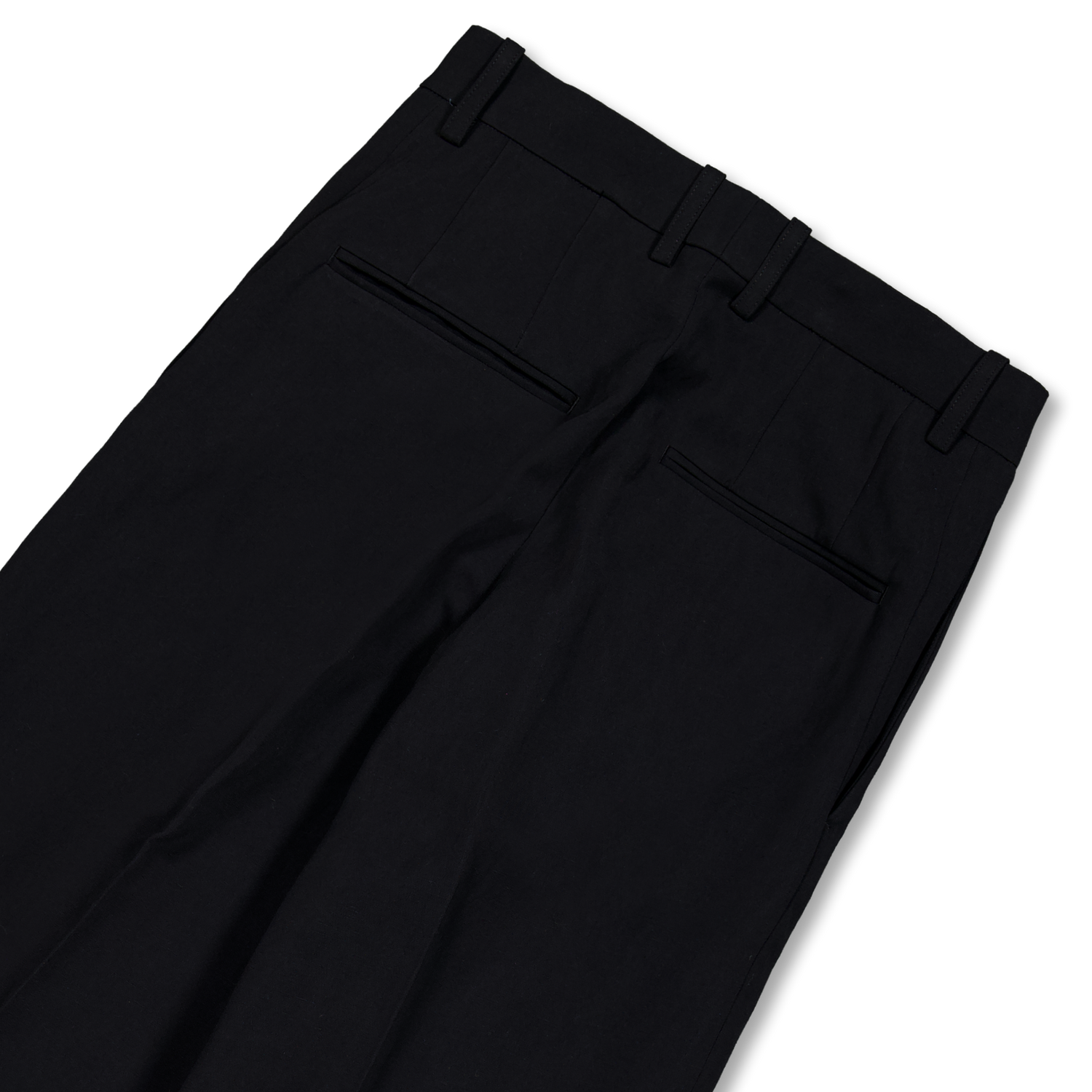 Auralee High-Twist Wool Linen Twill Slacks Black | Nitty Gritty