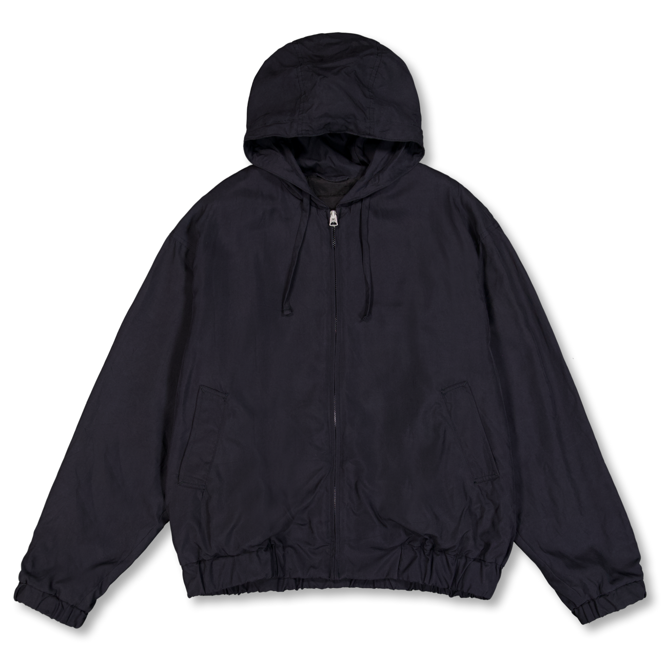 Lady White Co. Kaptain Sunshine x LWC Silk Zip Jacket Navy | Nitty