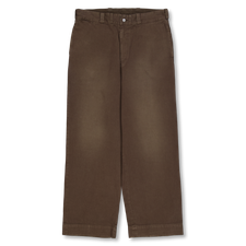 A.PRESSE Vintage Twill Work Pants - Brown
